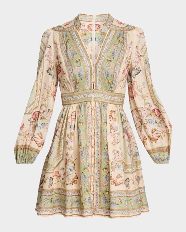 Roselight Plunge Mini Dress by ZIMMERMANN