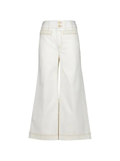 Roselight braided-detail jeans by ZIMMERMANN