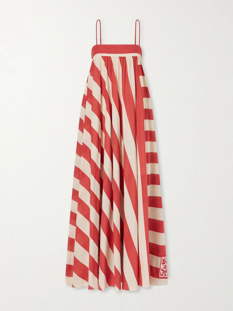 Roselight striped cotton maxi dress by ZIMMERMANN