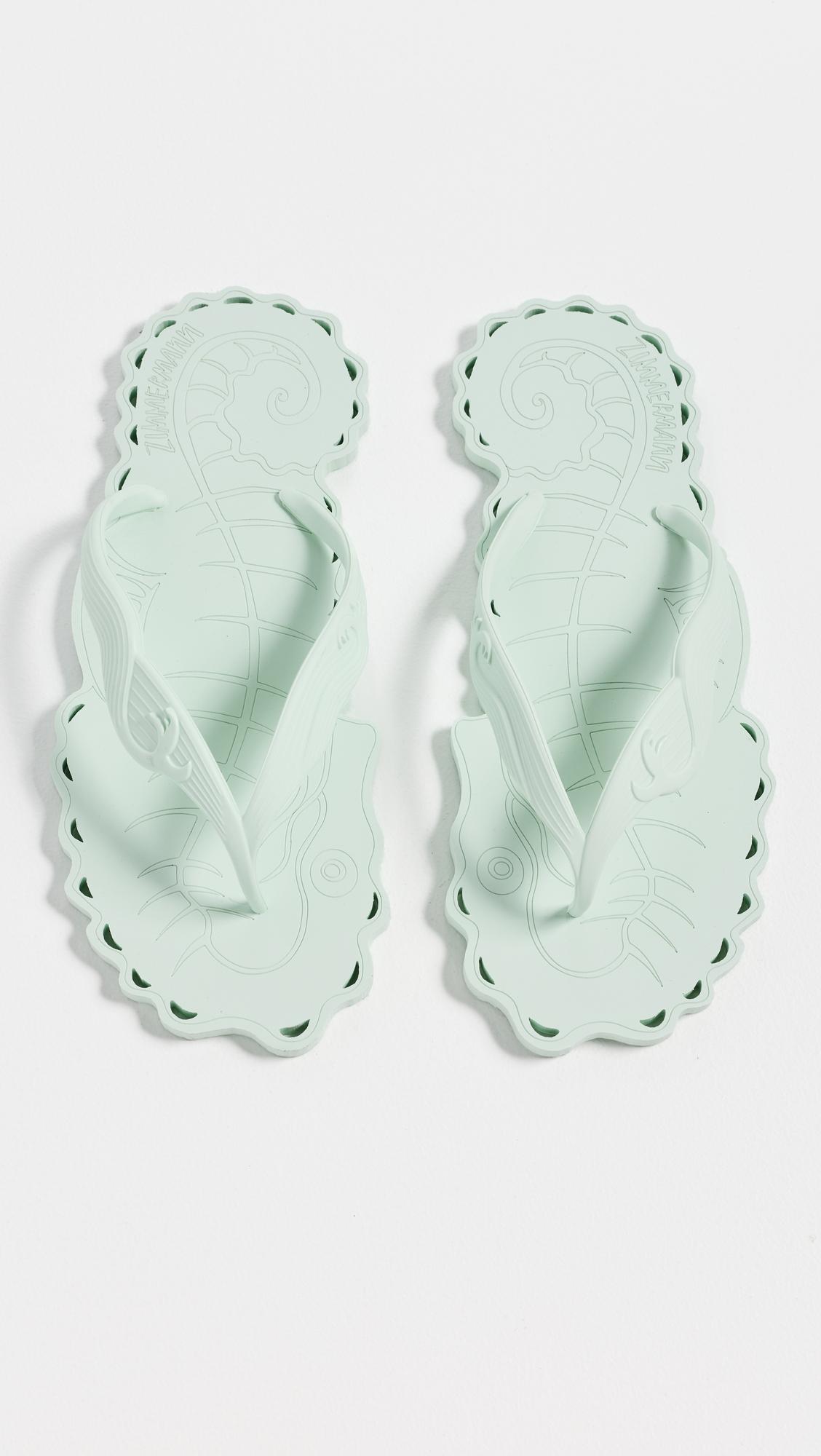 Seafoam Thongs by ZIMMERMANN