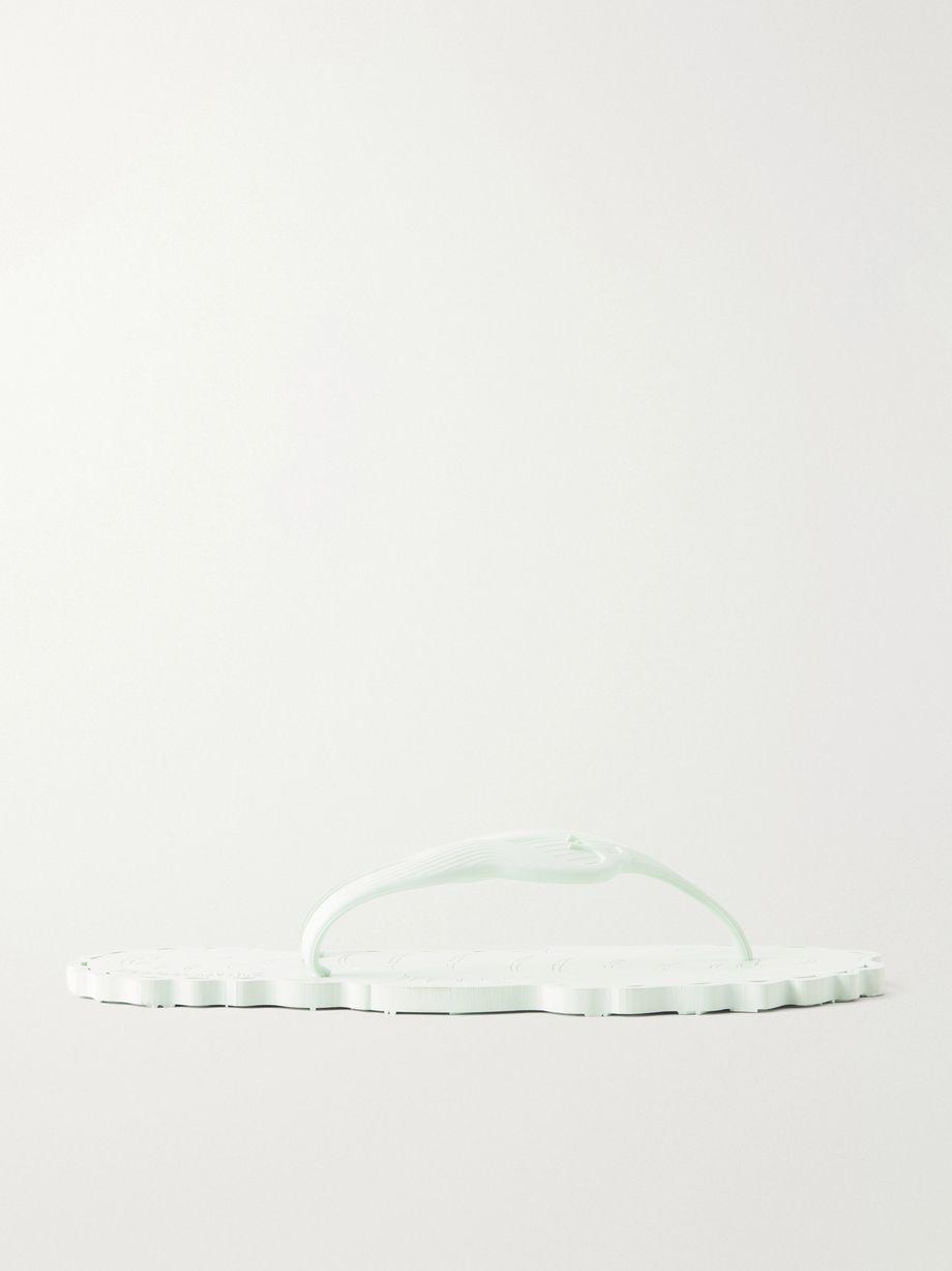 Seafoam rubber thong sandals by ZIMMERMANN