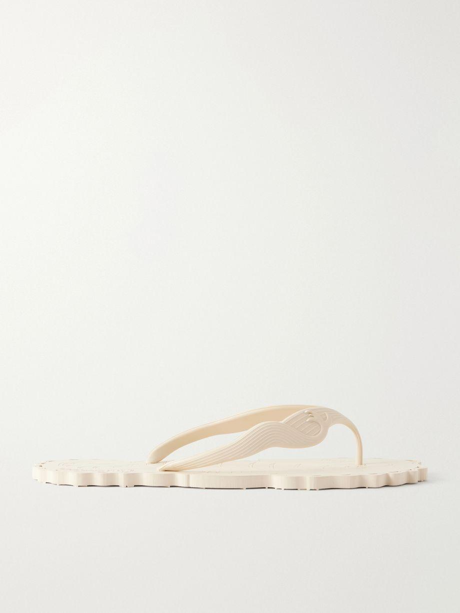 Seafoam rubber thong sandals by ZIMMERMANN