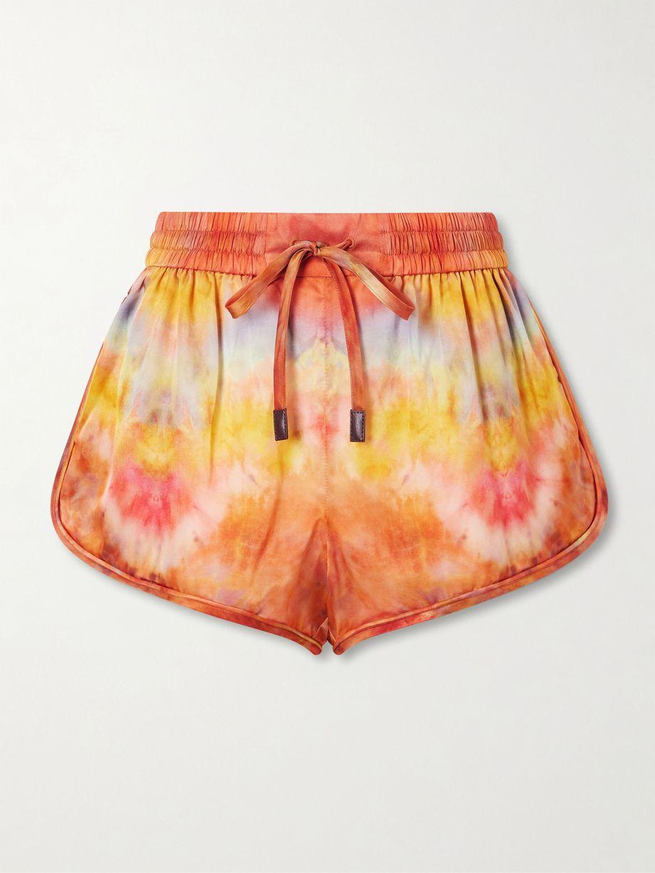 Tie-dye silk shorts by ZIMMERMANN