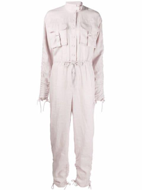 Utility linen jumpsuit by ZIMMERMANN