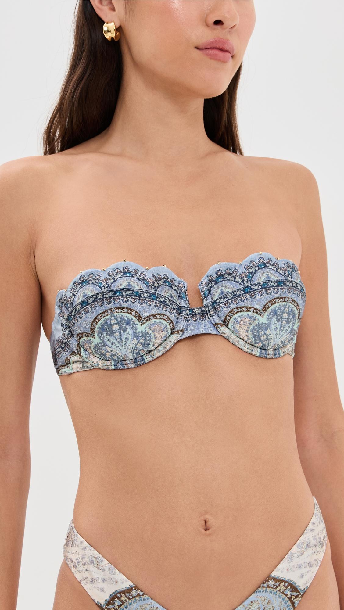 Wanderlust Scallop Balconette Bikini Top by ZIMMERMANN