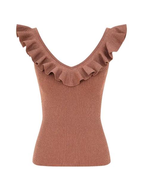 Wanderlust V-neck top by ZIMMERMANN