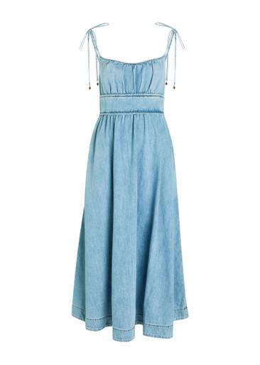 Wanderlust denim midi picnic dress by ZIMMERMANN