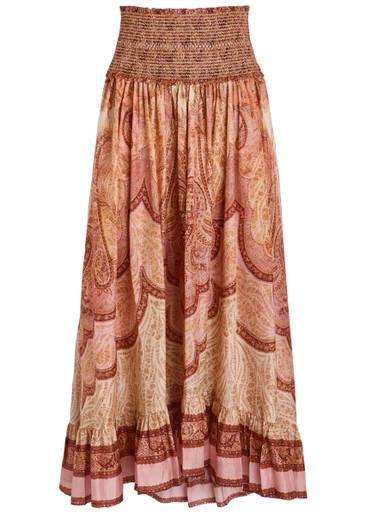 Wanderlust patterned silk maxi skirt by ZIMMERMANN