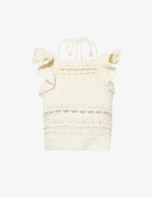 Waverly ruffled crochet cotton top by ZIMMERMANN