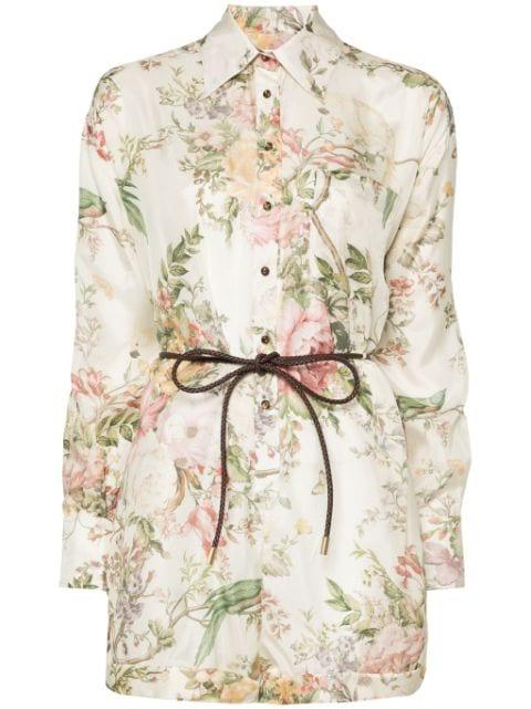 Waverly silk playsuit by ZIMMERMANN