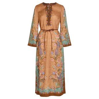 Women's Indra Linen Long-Sleeve Midi Tunic by ZIMMERMANN
