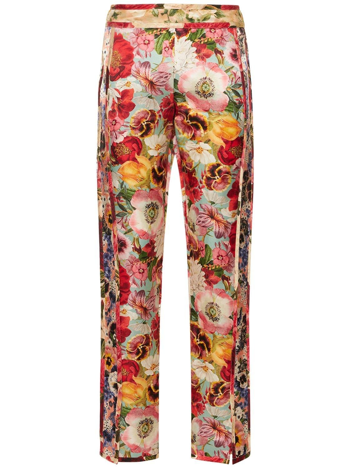 Wonderland Floral Linen & Silk Pants by ZIMMERMANN