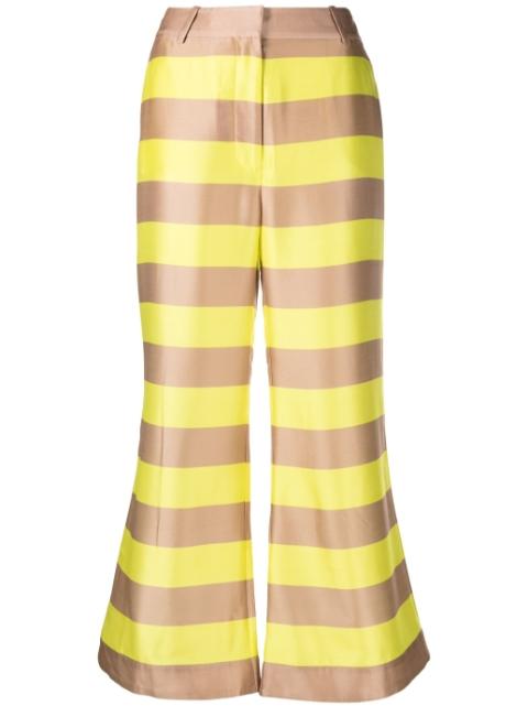 Wonderland striped flared trousers by ZIMMERMANN