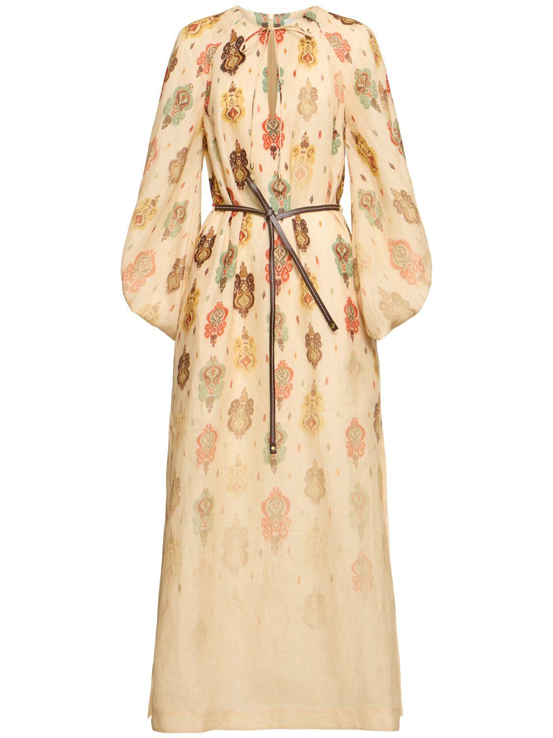 Wylie Linen Midi Dress by ZIMMERMANN
