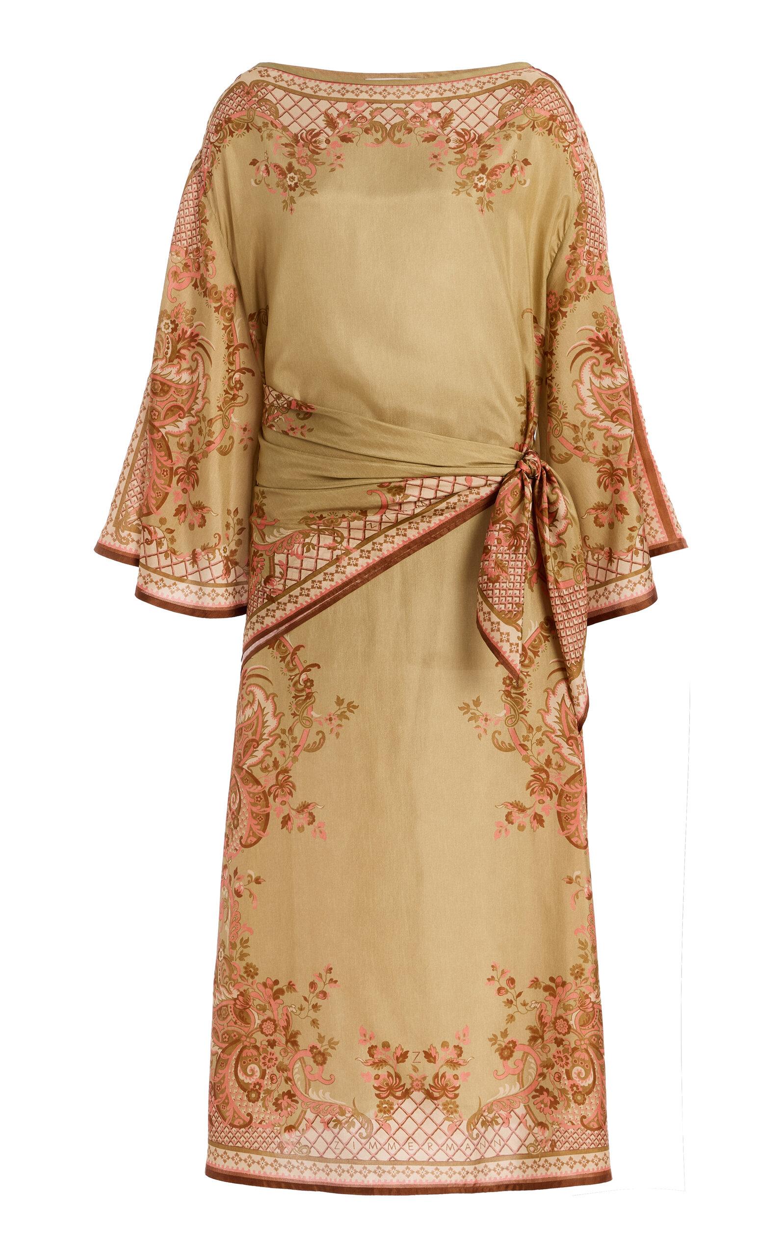 Zimmermann Aster Scarf-Detailed Silk Midi Dress - Moda Operandi by ZIMMERMANN