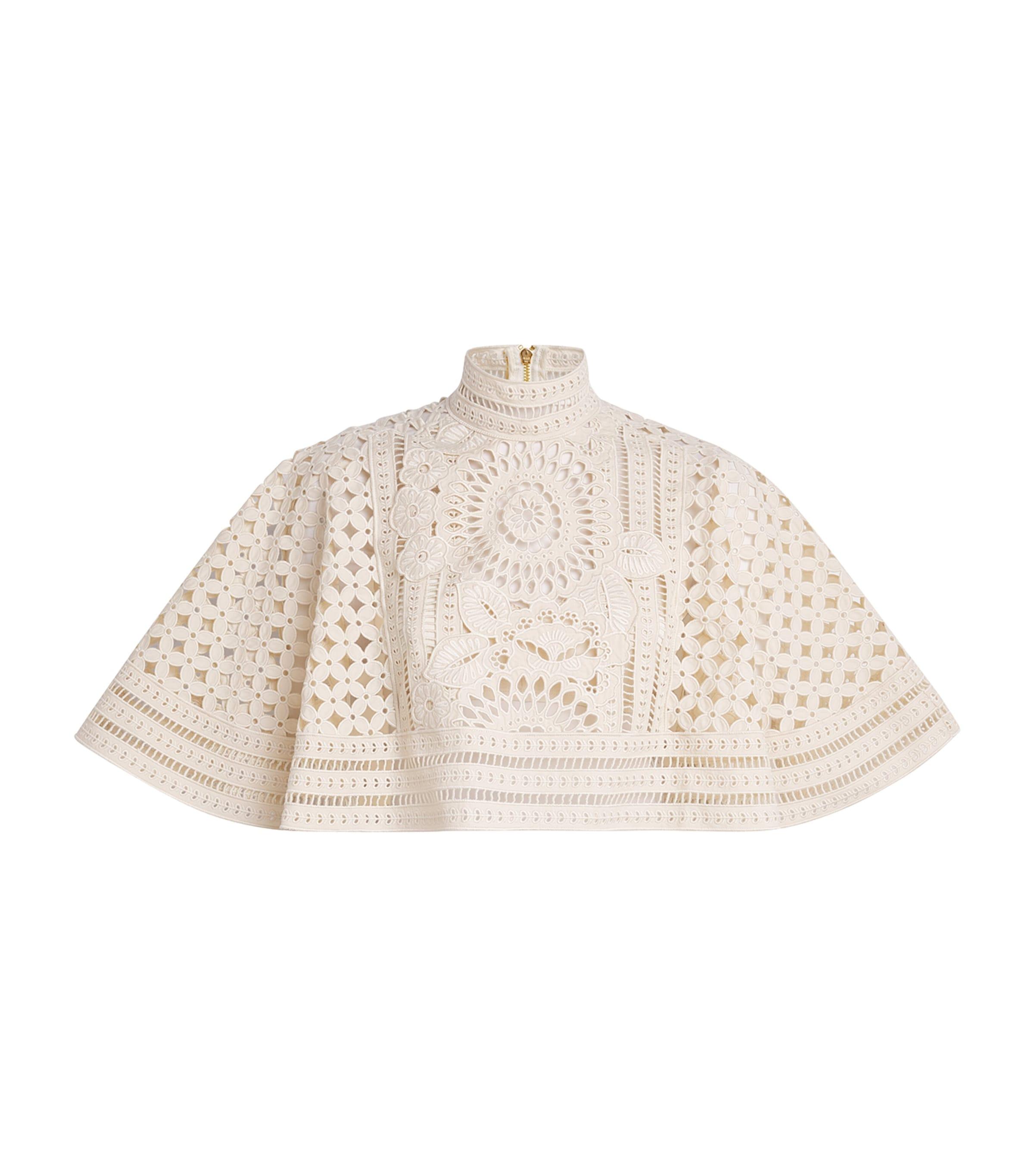 Zimmermann Cotton Indra Cape Crop Top by ZIMMERMANN