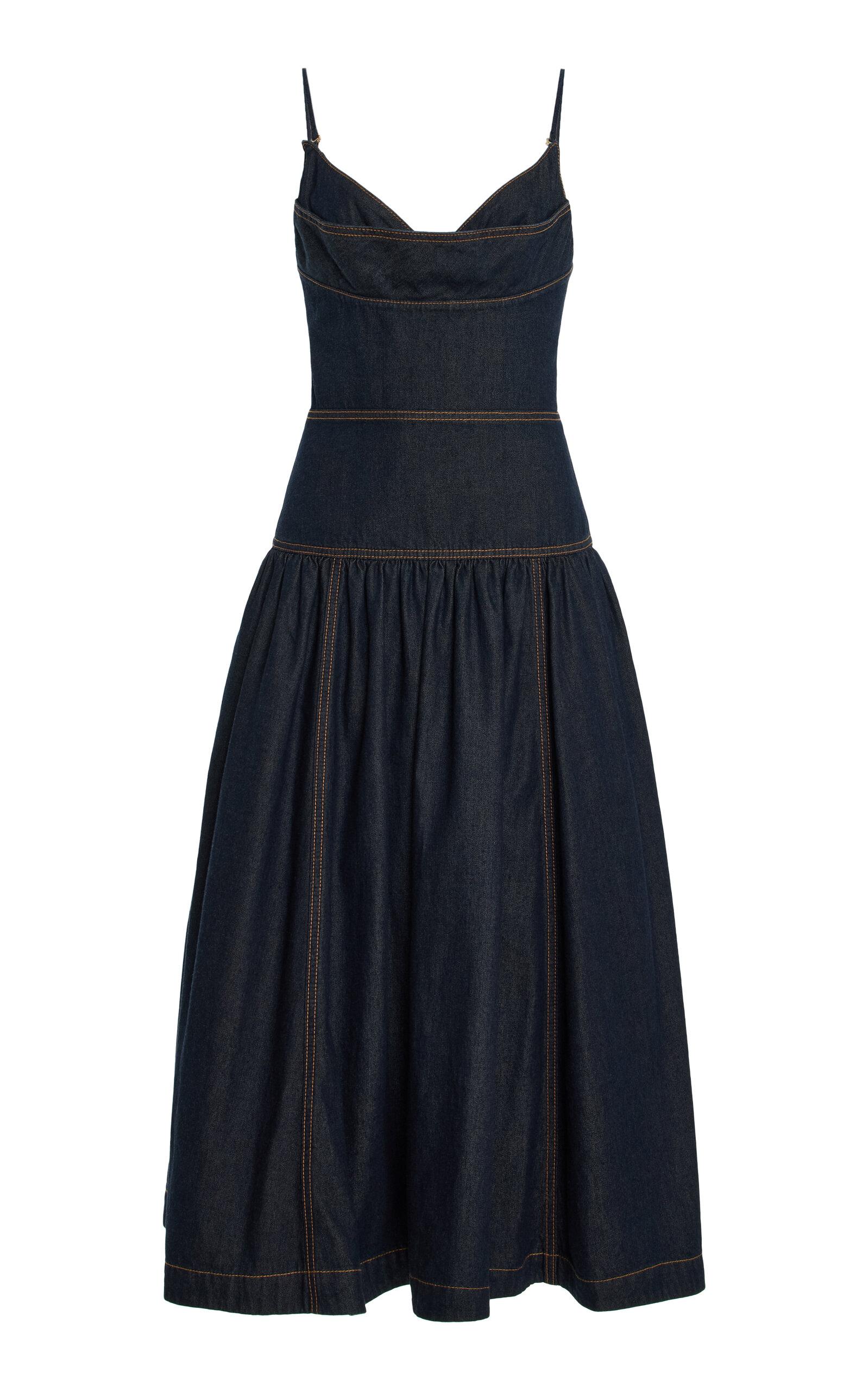 Zimmermann Drop Waist Denim Midi Dress - Moda Operandi by ZIMMERMANN