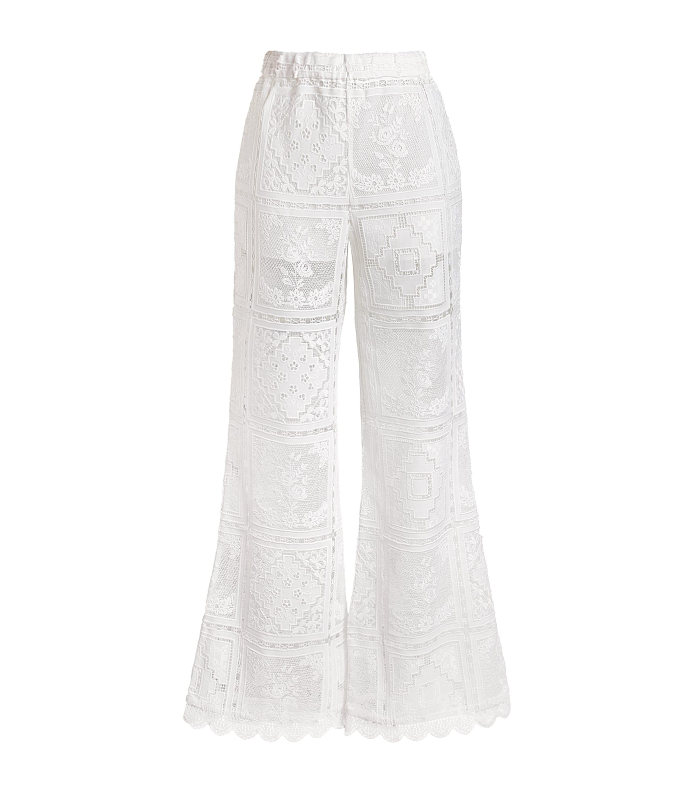 Zimmermann Embroidered Aster Flared Trousers by ZIMMERMANN