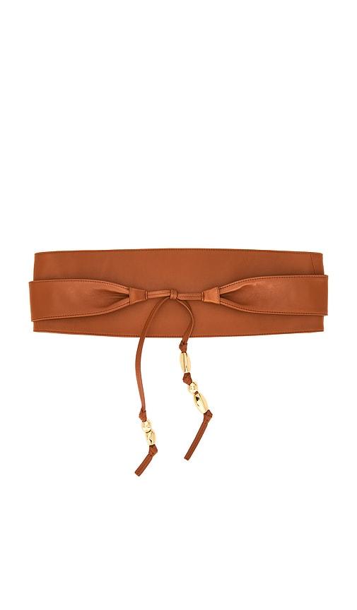 Zimmermann Foam Pebbles Wrap Belt in Rust by ZIMMERMANN