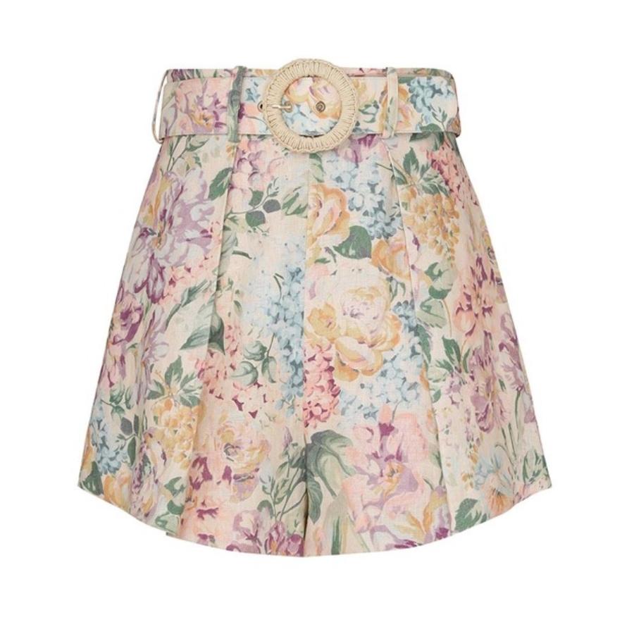 Zimmermann Halliday Linen Tuck Shorts by ZIMMERMANN