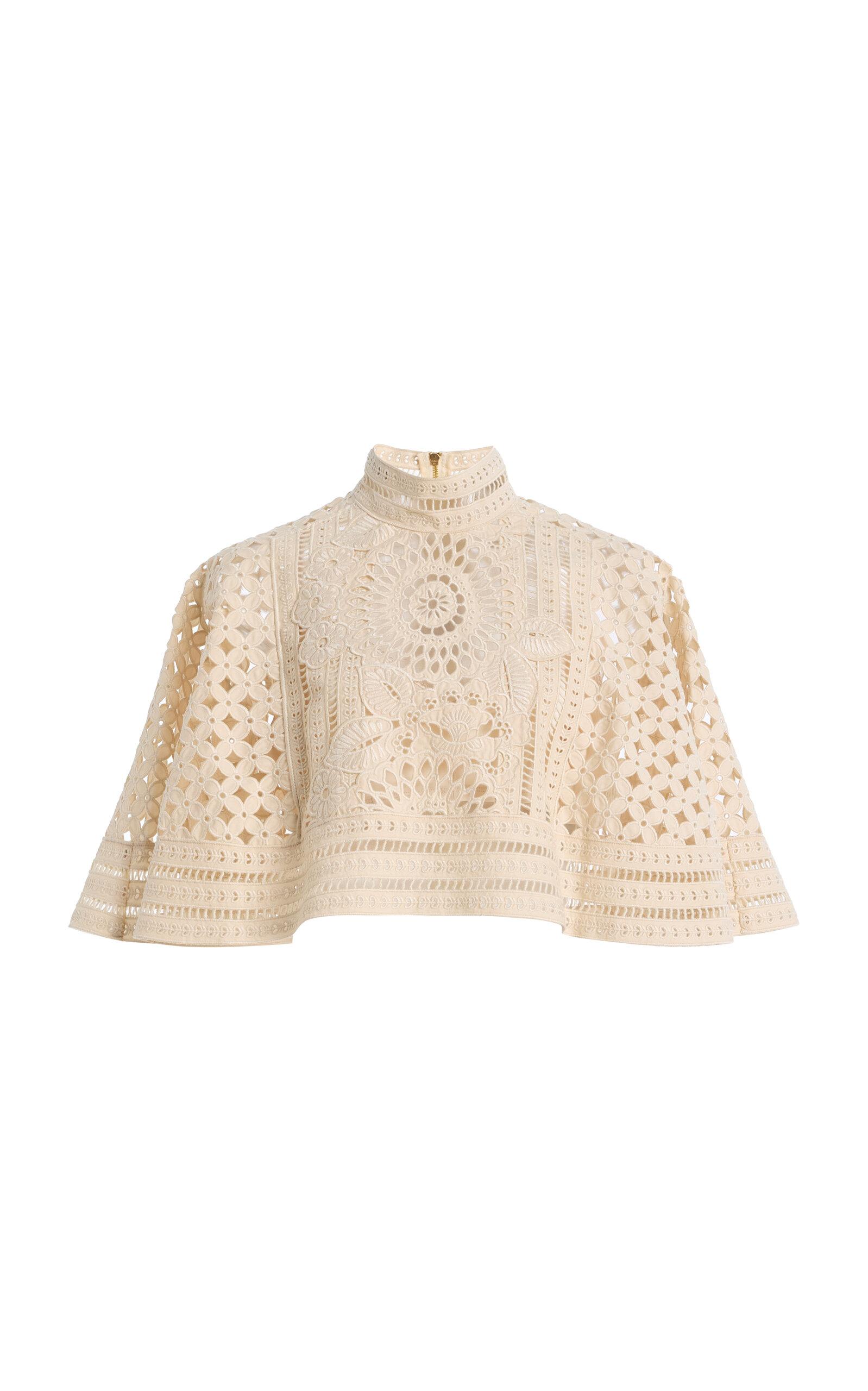 Zimmermann Indra Embroidered Cotton Cape - Moda Operandi by ZIMMERMANN