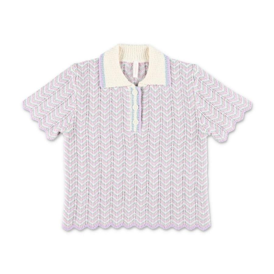 Zimmermann Kids Halliday Knitted Cotton-Blend Polo Shirt by ZIMMERMANN
