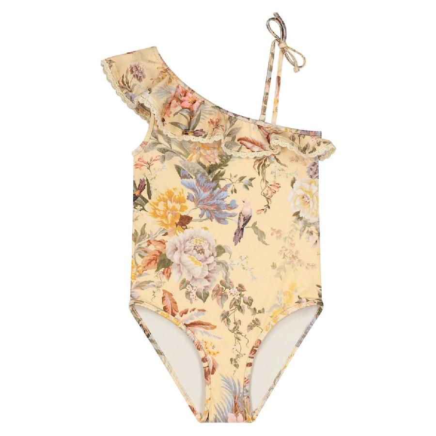 Zimmermann Kids One Shoulder Floral Print One Piece Swimsuit by ZIMMERMANN