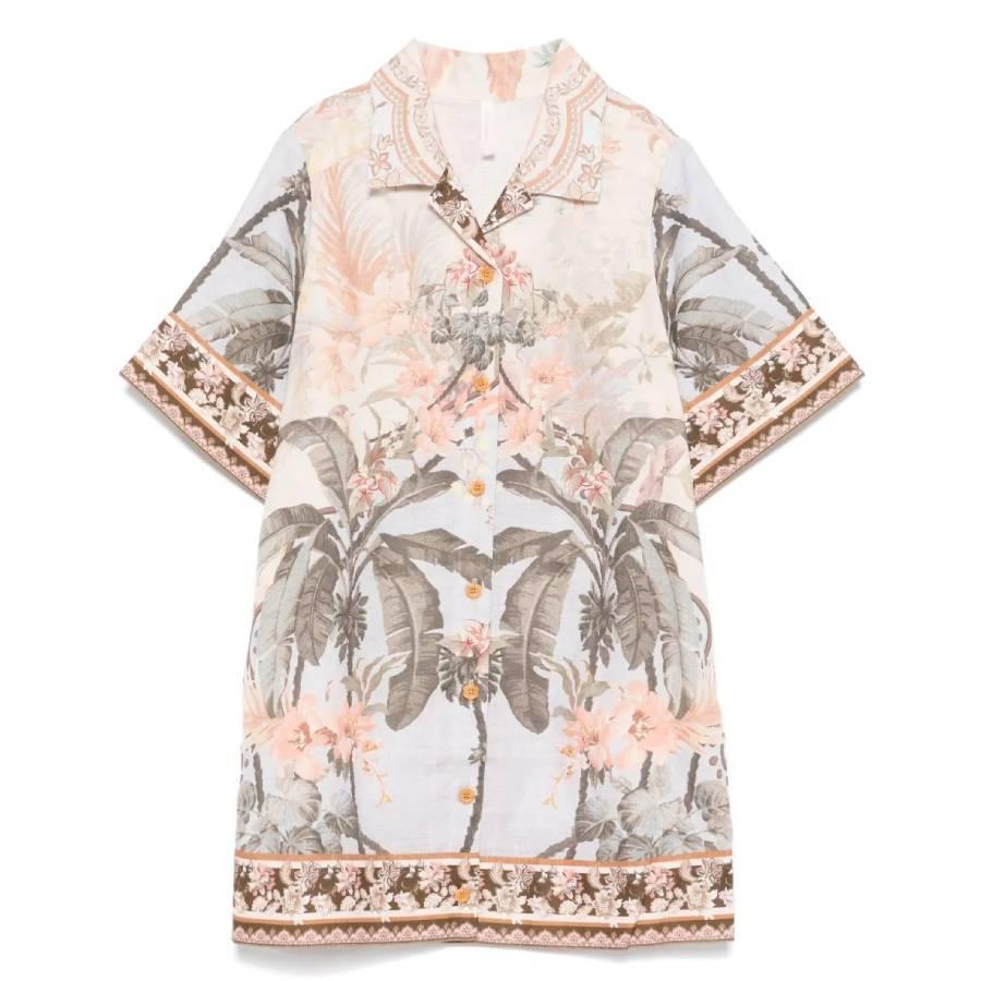 Zimmermann Kids Wylie Floral Shirt Dress by ZIMMERMANN