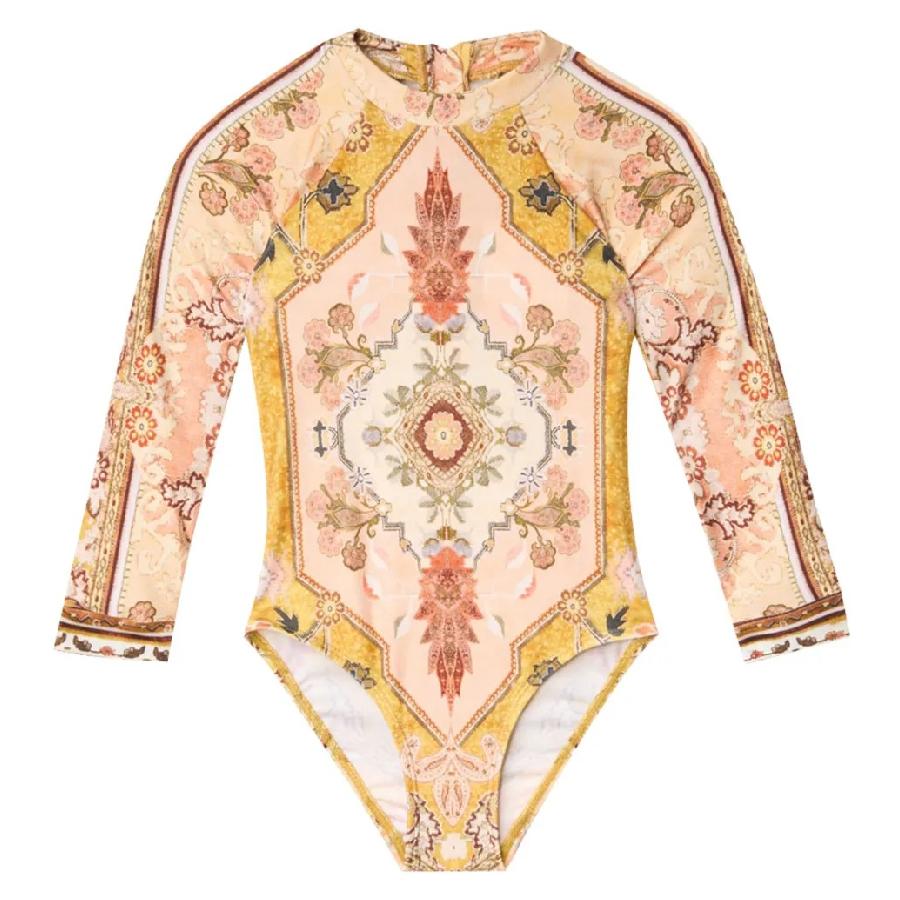Zimmermann Kids Wylie Printed Long-Sleeved Swimsuit by ZIMMERMANN