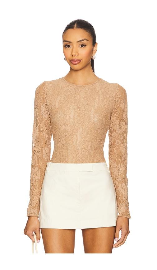 Zimmermann Lace Bodysuit in Nude by ZIMMERMANN