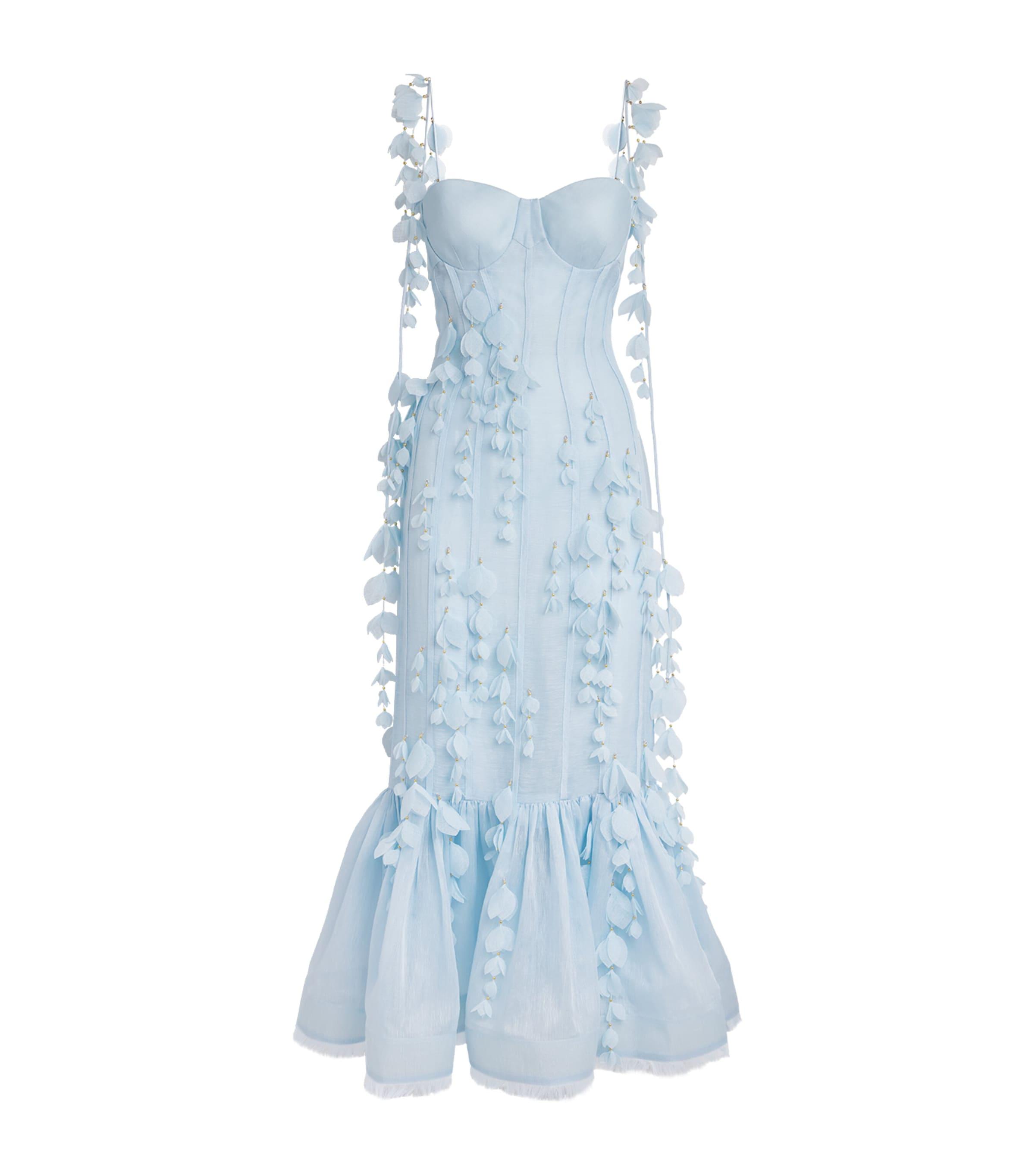 Zimmermann Linen-Silk Plunge Mini Dress by ZIMMERMANN