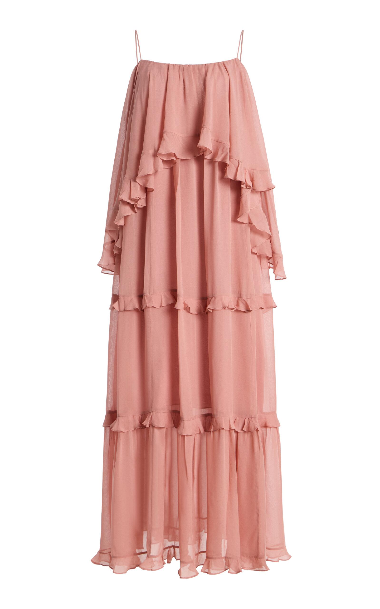 Zimmermann Luna Ruffled Georgette Midi Dress - Moda Operandi by ZIMMERMANN