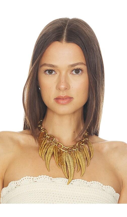 Zimmermann Mira Charm Necklace in Metallic Gold by ZIMMERMANN
