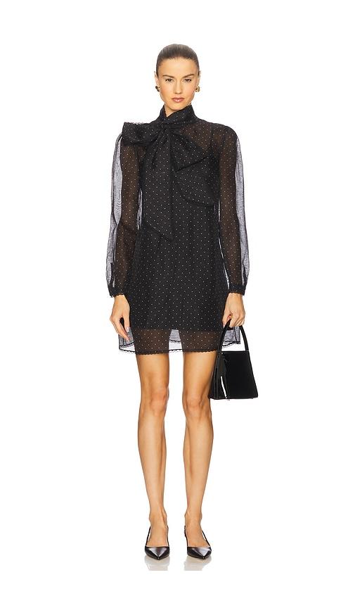 Zimmermann Pussybow Mini Dress in Black by ZIMMERMANN