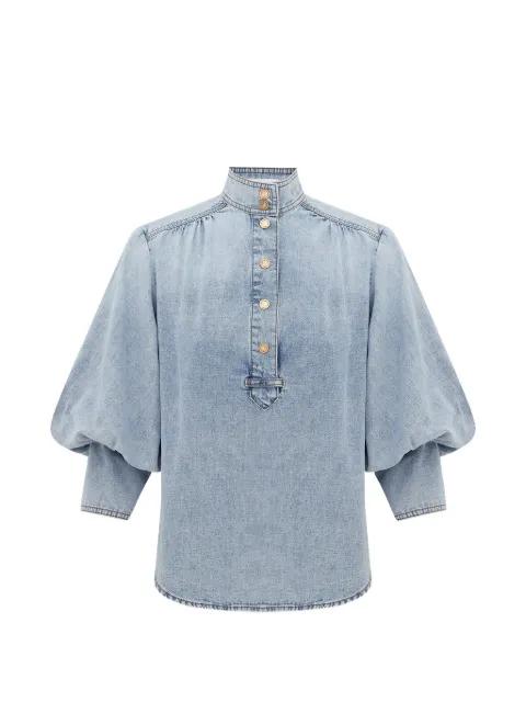 balloon-sleeve bow-detail blouse by ZIMMERMANN