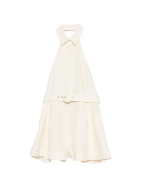 belted collar playsuit by ZIMMERMANN