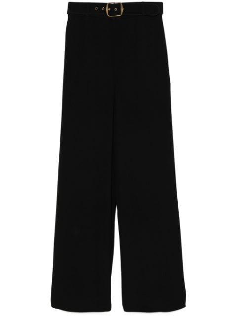 belted wide leg trousers by ZIMMERMANN