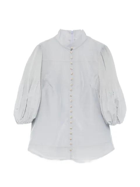 button bishop-sleeved blouse by ZIMMERMANN