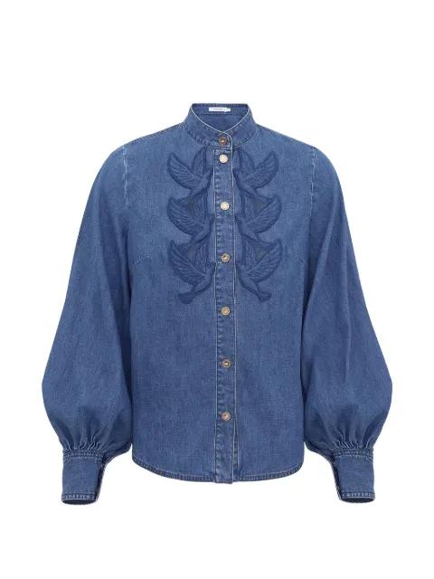 button denim shirt by ZIMMERMANN
