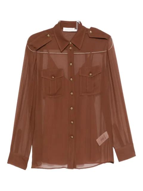 button-detailed pocket shirt by ZIMMERMANN