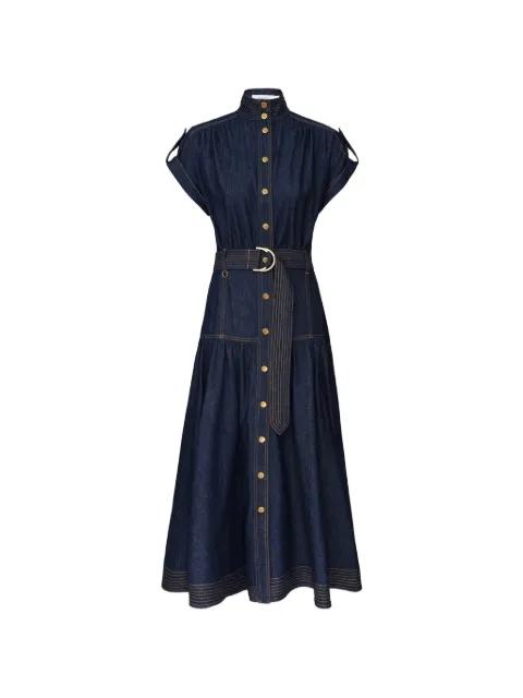 button-up belted midi dress by ZIMMERMANN