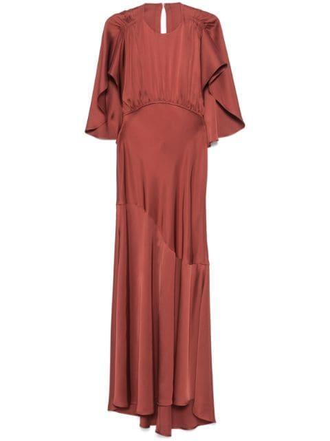 cape-insert round-neck maxi dress by ZIMMERMANN