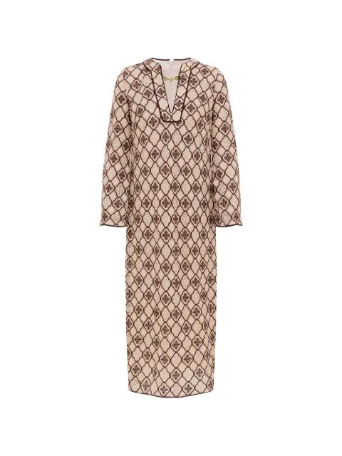 chain embroidered midi dress by ZIMMERMANN