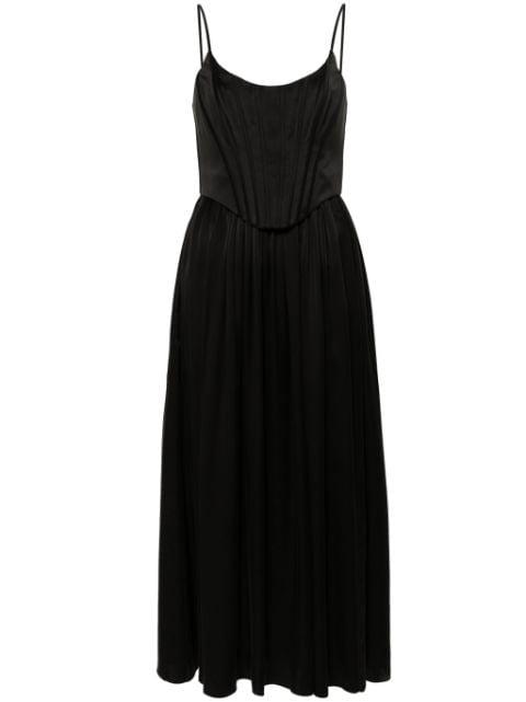 corset silk midi dress by ZIMMERMANN