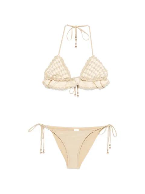 crochet ruffled bikini by ZIMMERMANN