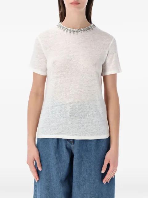 crystal-embellished T-shirt by ZIMMERMANN