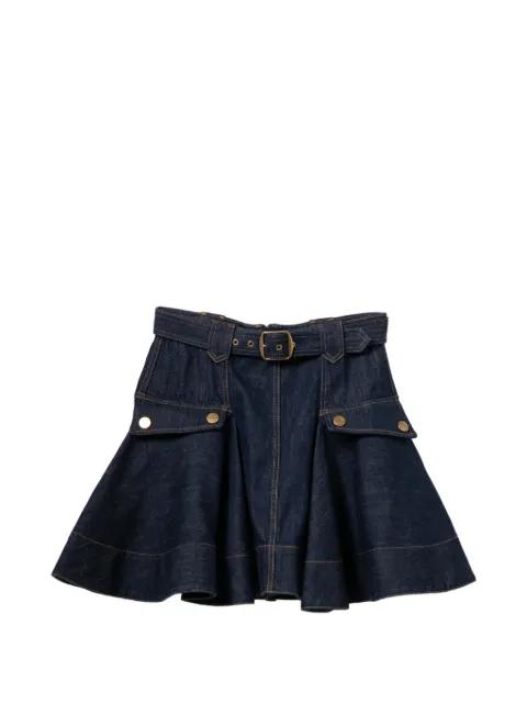 denim mini skirt by ZIMMERMANN