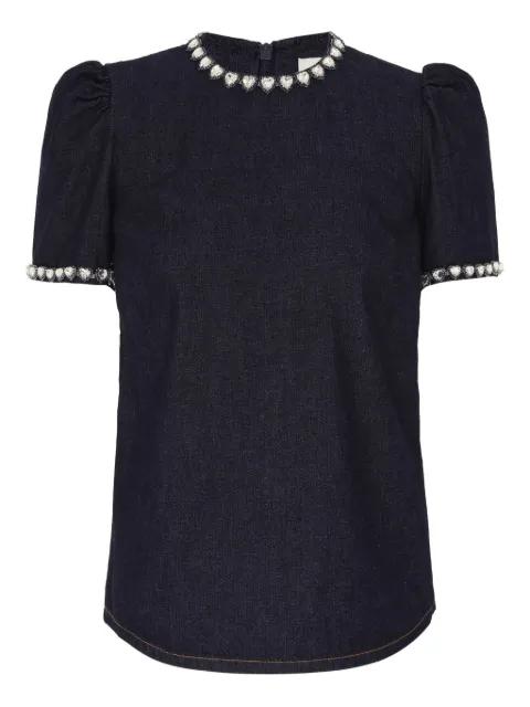 embellished denim top by ZIMMERMANN