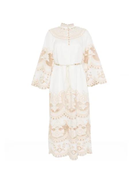 embroidered midi dress by ZIMMERMANN