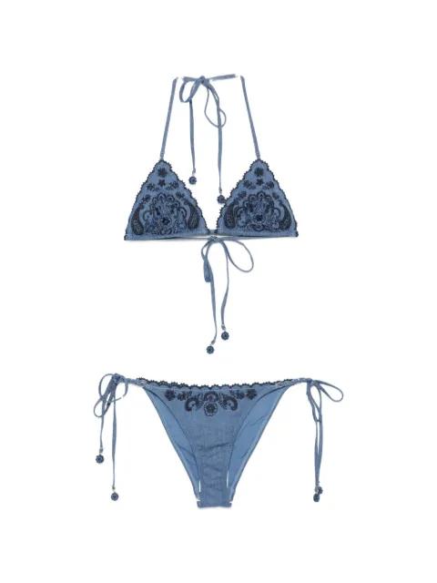 embroidered scalloped-edge bikini by ZIMMERMANN